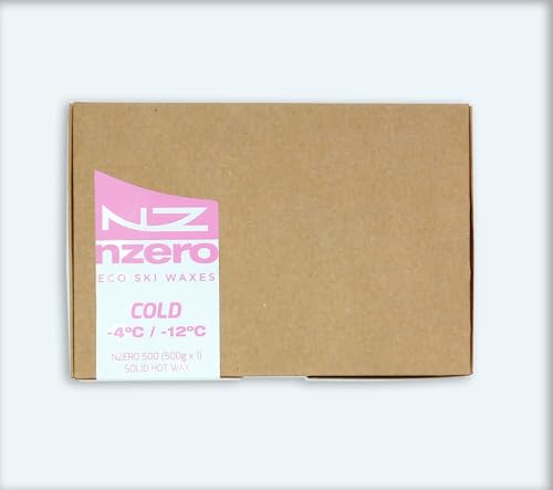 NZEROWAX - Bloque Cera Eco Fría - Cold Pink, 500g | Cera Vegetal Orgánica Condiciones Nieve Seca, 4ºC/-12ºC, Esquí, Snow - imagen 2