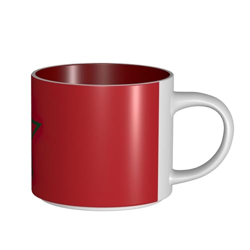 hgnbcsa Tazas impresas con diseño de bandera de Marruecos, tazas de cerámica de gran capacidad, con parte inferior antideslizante para el hogar, la cocina y la oficina hgnbcsa Tazas impresas con diseño de bandera de Marruecos, tazas de cerámica de gran capacidad, con parte inferior antideslizante para el hogar, la cocina y la oficina