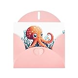 Marquez votre anniversaire de mariage ou invitez vos invités à votre fête avec sophistication. La carte de vœux Pink BROLEO pieuvre attrapant des coraux et des coquillages au design élégant et au grand espace intérieur permettent une touche personnelle, rendant chaque invitation ou souhait d'anniversaire exclusif.