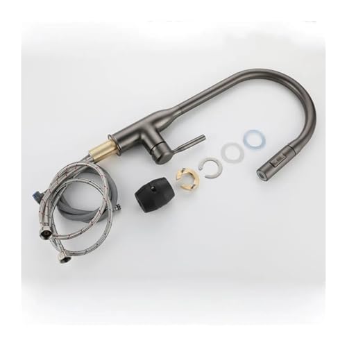 Robinet de cuisine extractible en acier inoxydable pivotant 360° - 7