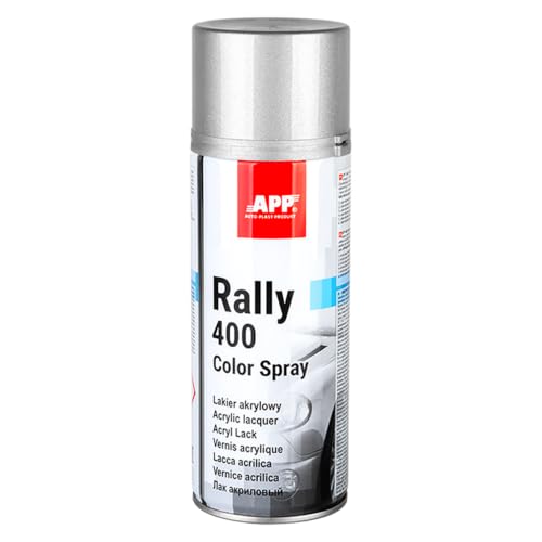 APP Rally 400 Color Spray - Bombe de peinture argentée brillante | Peinture acrylique en spray | Bombe peinture argentée brillante pour toutes les surfaces...