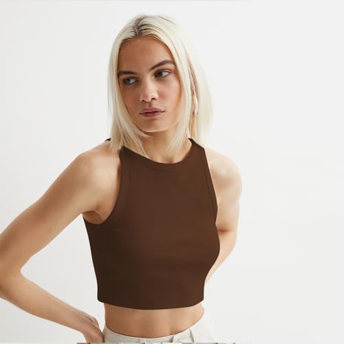 Image of KERI PERRY Tops for Women Crop Top for Women's Tank Activewear Tee Sports Western Casual Cotton Camisole Pack of 3 Combo