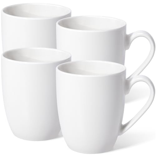 Urbanstrive 16 oz Large Coffee Mugs Set of 4 Ceramic Coffee Mug White Coffee Cups Tea Cups Idea Gift...