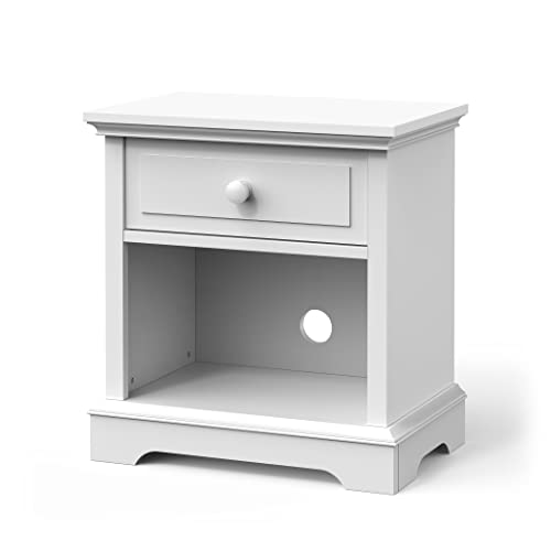 Child Craft Universal Select Night Stand, End Table, Open Storage Shelf for Kids Bedroom, Easy Assembly, Matte White Child Craft Universal Select Night Stand, End Table, Open Storage Shelf for Kids Bedroom, Easy Assembly, Matte White