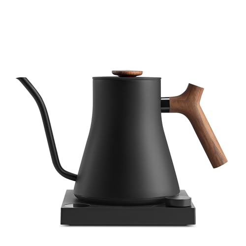 Hervidor eléctrico de cuello de cisne Fellow Stagg EKG Pro - Café filtrado a mano (pour-over) y tetera, calentamiento rápido, control preciso de la temperatura, EU Negro mate