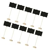 TOYANDONA 10 Stück Mini Kreidetafeln mit Stabilem Standfuß Kleine Schiefertafeln zum Beschriften Abwischbare Tischschilder für Gastronomie Dekoration und Nachrichtenübermittlung