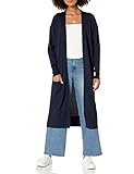 The Drop Women's Daisy Long Cardigan Sweater, Navy, XXS