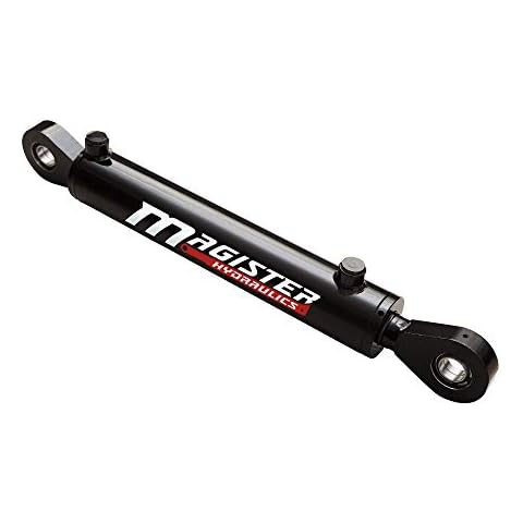 Magister Hydraulics Double Acting Hydraulic Cylinder - Universal Hydraulic Cylinder 2" Bore 12" Stroke - Swivel Eye Hydraulic Cylinders (2x12) Cover