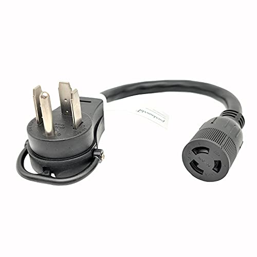 Image of Parkworld 62534 Welder Adapter Cord Welder NEMA 14-60P to L6-20R Twist Lock 3 Prong Female, 20AMP, 250 Volt, 1.5FT