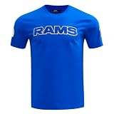 Pro Standard Mens NFL Los Angeles Rams Classic Chenille Short Sleeve Tee Royal Blue XL
