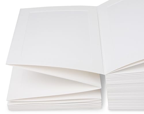 marthiesens 100 Stück Endlosleporello Leinen weiß für Bilder 13x18 cm nach Bedarf teilbar für Fotosammlungen, Geburtstage, Jubiläum