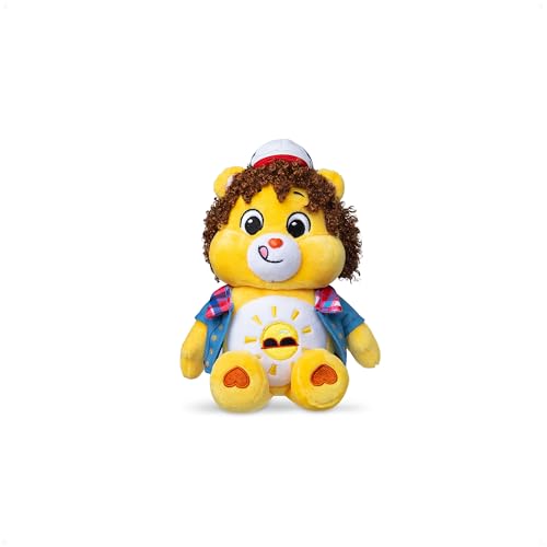 Basic Fun Care Bears x Stranger Things Funshine Bear as Dustin – 22 cm Plush – Limited Edition Collectible – Gift for Stranger Things Fans