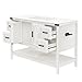 AMERLIFE 48” Farmhouse Bathroom Vanity with Sink, Freestanding Cabinet with 4 Drawers, Double Barn Doors & Open Shelf, Rustic Storage for Master or Family Bathroom, Antique White