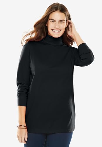 Woman Within Plus Size Perfect Long-Sleeve Turtleneck Tee (Petite Available)4
