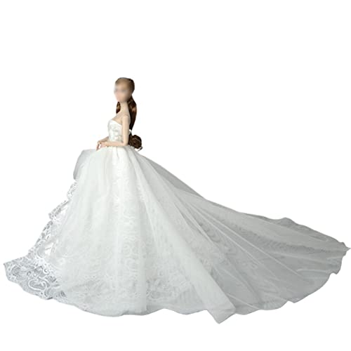 Fashion Princess Wedding Dress Party Gown Clothes for 11.5inch Doll Fishtail Dresses 1:6 Dolls Accessories (Style B)