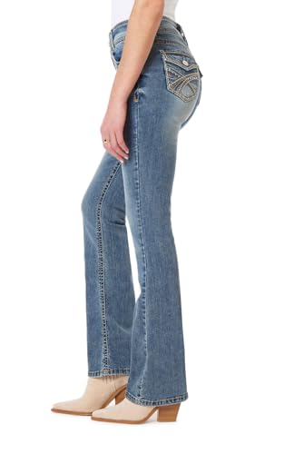 WallFlower Women's InstaStretch Luscious Curvy Bootcut Jeans, Galaxy, 11 Long3