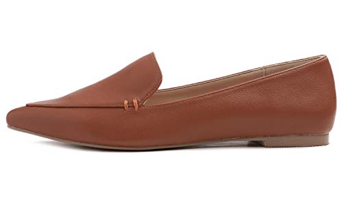 Image of FEVERSOLE Women's Loafer Flat Pointed Fashion Slip On Comfort Driving Office Shoes