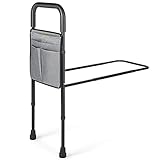 OasisSpace Bed Assist Rail - Bed Assist bar with Storage Pocket - Adjustable Bed Rails for Seniors, Elderly, Handicap - Assistance for Getting in & Out of Bed at Home - Fit King, Queen, Full, Twin