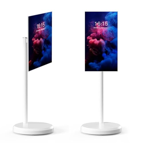 Smart TV Móvil De 21,5 Pulgadas, Monitor Portátil De 6+128 GB Con 2 Parlantes Incorporados, Pantalla Táctil IPS, Batería Incorporada (4-6 H), Monitor Rodante Sobre Ruedas, WIFI Y Bluetooth Compatibles