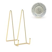 Hoewina Plate Stands for Display, Plate Holder Display Stands, Metal Frame holder stand for Book, Picture, Decorative Plate, Photo and Platter, Tabletop Art
