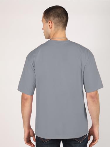 Image of CHKOKKO Mens Polyester Stylish Oversized T Shirt for Daily & Casual Wear Printed Design with Drop Shoulder & Half Sleeves