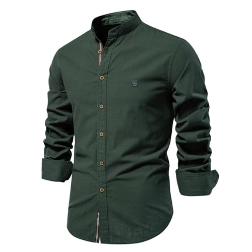 olive green dress shirt men's Turnbull & Asser Dark Green Bengal Stripe Mayfair Shirt main image 0