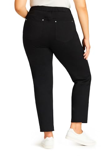 Women's Plus Size Tapered Knit Pull On Jean2