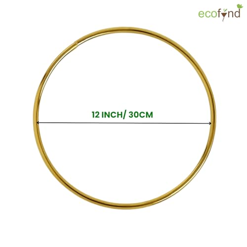Image of ecofynd 4pcs Circle 12 Inch Metal Crafts Hoops, Gold Dream Catcher Rings Supplies, Macrame Creations Ring for Wreath Crafts, DIY Projects handicrafts Decoration Wall Hanging Craft (CS4003-GO)