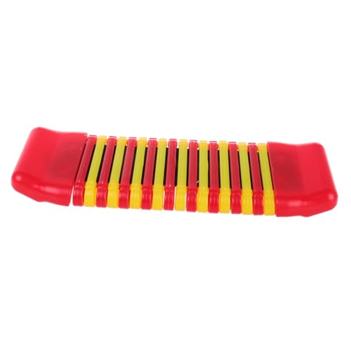 Toddmomy Ratchet Noise Maker Plastic Castanets for Boy Girl Ergonomic Hand Percussion Instrument Creative Musical Toy for Early Education and Rhythm Play Bright Red Design
