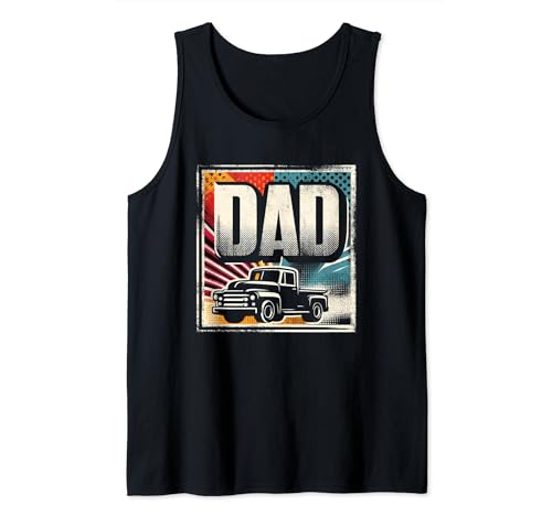 Hombre Vintage Truck Dad - Retro Truck Driver Lover Día del Padre Camiseta sin Mangas