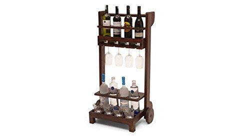SS WOOD Furniture Sheesham Wood Nano Bar Trolley
