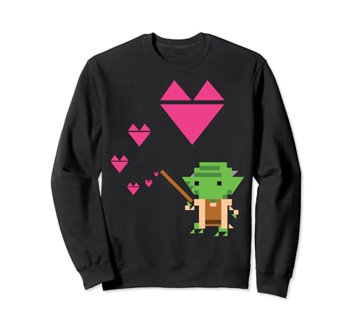 Sweat Yoda Coeur Pixel pour surmonter le froid avec style
