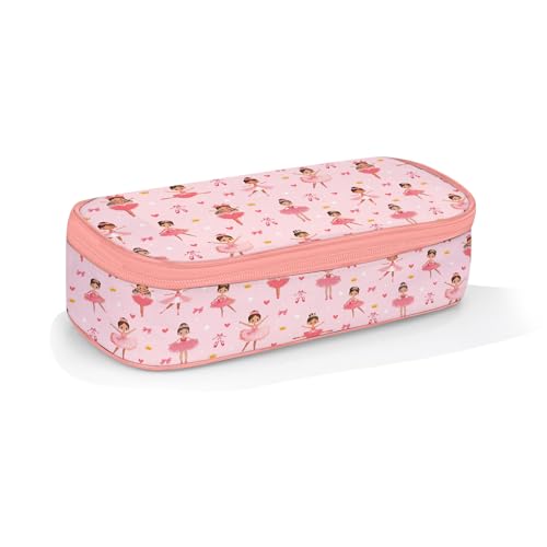 Image of Pink Ballet Pencil Case for Girls, Ballet Dancer Pencil Box for Kids Ballerina Pen Bag, Large Capacity Ballet Dance Pencil Pouch with Zipper Compartments for School Office