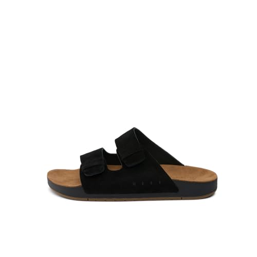 Image of REEF Ojai Two Bar Women's Fashion Slide Sandal, Premium Leather, Soft Cushion Footbed