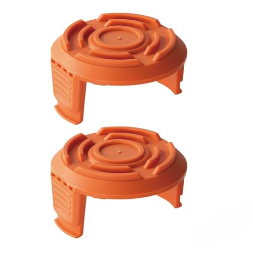 QianDanS 2 Pcs Trimmer Spool Cover WA0004 & WA0010 Replacement Strimmer Trimmer Spool Cover for WORX Grass Trimmer WG150E WG154E WG155E WG157E WG160E WG163E WG166E WG167E WG169E (Orange)