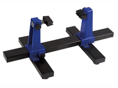 Velleman Soporte para placa de circuito impreso con base, pinza PCB, soporte de soldadura ajustable, soporte giratorio 360°, apto para placas de hasta 14 x 20 cm, pinza de precisión para reparación y