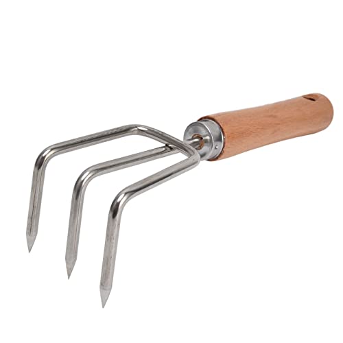 Juego de 2 rastrillos de mano ergonómicos para jardín miniatura 5