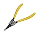 Aexit Yellow Plastic Pliers Coated Handle External Straight Circlip Snap-Ring Pliers Plier 7