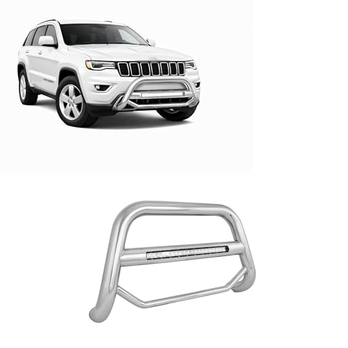 Image of Black Horse MAX BEACON Bull Bar No skid plate Stainless Steel Compatible with 11-21 Grand Cherokee (Excl.Limited X,High Altitude,Summit,SRT, SRT8,Trackhawk&Trailhawk)|11-13 Durango-MAB-JEB9206S