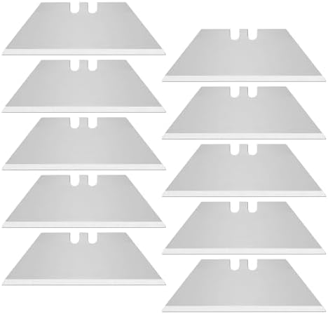 Cuchillas Cutter,Hoja de Cuchillo,Cuchillas de Recambio,Cuchillas Trapezoidales,SK5 acero,0.6 mm de Espesor,10 Piezas
