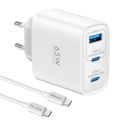 65W USB C Plug, 3 Ports GaN Type-C Charger Plug UK PPS/PD3.0 Fast Charging for MacBook Pro/Air, iPad Pro/Air, for iPhone 16/15 Pro Max, for Galaxy S24/S23, Laptop Charger, White 65W USB C Plug, 3 Ports GaN Type-C Charger Plug UK PPS/PD3.0 Fast Charging for MacBook Pro/Air, iPad Pro/Air, for iPhone 16/15 Pro Max, for Galaxy S24/S23, Laptop Charger, White