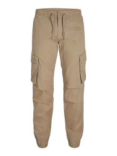 JACK & JONES Herren Cargohose JPSTKANE JJNOAH Cuffed -Relaxed Fit - S M L XL XXL, Größe:M, Farbvariante:Black 12242264