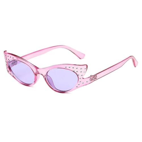 Lunettes œil de chat en diamant et strass violet pour un style haute couture