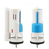 TONIXY WC-Ablauf-Spülventil-Set, verstellbar, 21 cm oder 27 cm Höhe, inklusive Überlaufrohr und Dichtungsring, für Standard-WC-Tankspülung, Ersatz (Höhe 27 cm)