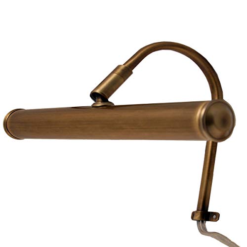Picture light 12'' Antique Brass Goose Neck Style T6 Bulb _ PCTR12AB