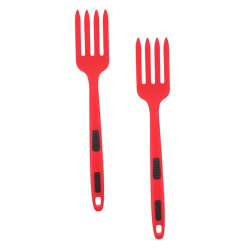 GRIRIW Flexible Cooking Forks Set Kitchen Forks Comfortable Grip for Pasta Noodles