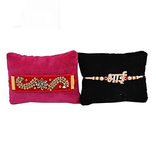 Image of CraftVatika Rakhi Gift Hamper for Brother and Bhabhi Kids with Gift Set, Metal Laxmi Ganesh Idol Showpiece Diya 4 Puja Rakshabandhan Combo Gift 4 Bhai Sister Fancy Rakhi with Gift Hamper (Laxmi Ganesh diya)