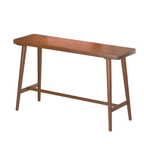 Mesas Altas de Bars Nórdico Sencillo Madera Maciza Mesa de Bars Tablero Grueso Altura Adecuada Patas Robustas Bordes Redondeados Barra Bari para Salón, Comedor, Bari(140 x 40 x 105 cm)