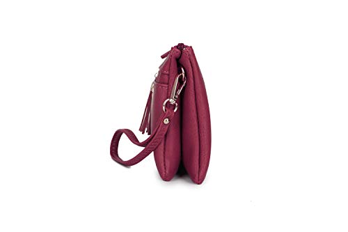 Image of Solene Women's Lightweight Multi Compartment Wristlet Clutch Wallet Crossbody Bag