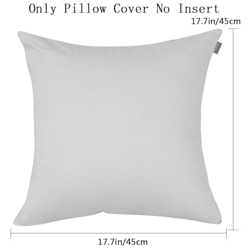 Thmyo 4-Pack 100% Cotton Comfortable Solid Decorative Throw Pillow Case Square Cushion Cover Pillowcase Sublimation Blank Pillow Covers DIY Throw Pillowcase(20x20 inch/ 50x50cm,Light Silver Grey) by Thmyo - Image 5